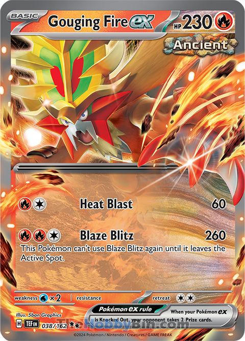 Gouging Fire ex #38/162 Double Rare - Temporal Forces Pokemon card