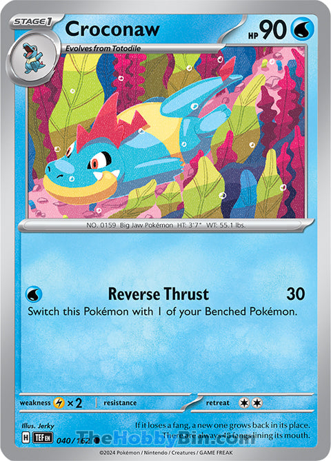 Croconaw #40/162 Common - Temporal Forces Pokemon card
