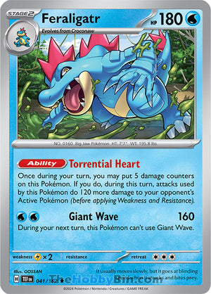 0041 Feraligatr Rare Temporal Forces