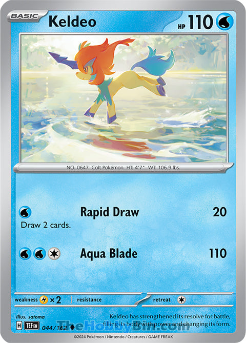 Keldeo #44/162 Uncommon - Temporal Forces Pokemon card