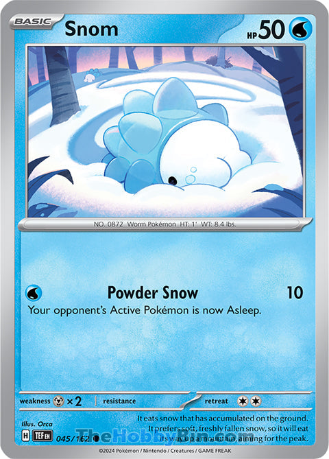 Snom #45/162 Common - Temporal Forces Pokemon card