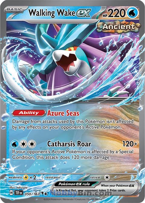 Walking Wake ex #50/162 Double Rare - Temporal Forces Pokemon card