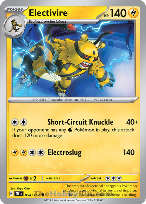 Electivire #54/162 Uncommon - Temporal Forces Pokemon card