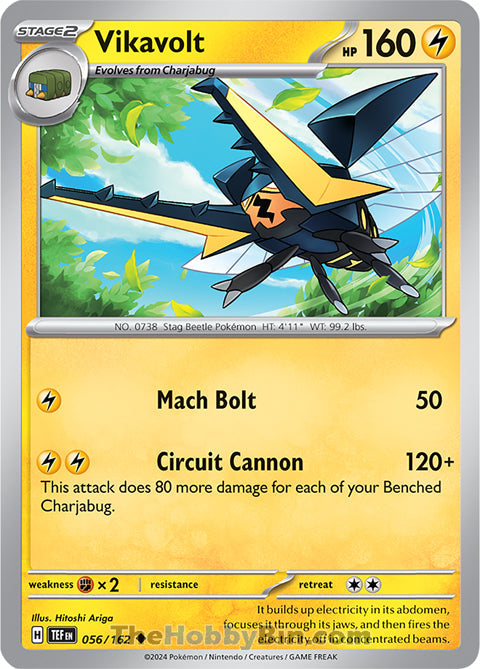 Vikavolt #56/162 Uncommon - Temporal Forces Pokemon card