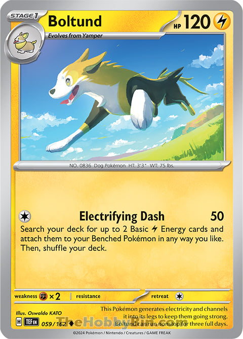 Boltund #59/162 Uncommon - Temporal Forces Pokemon card