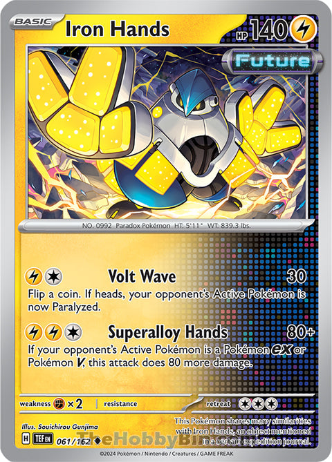 Iron Hands #61/162 Uncommon - Temporal Forces Pokemon card