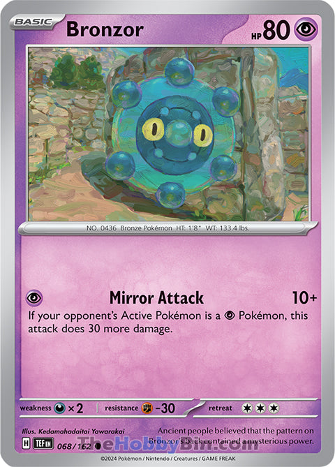 Bronzor #68/162 Common - Temporal Forces Pokemon card
