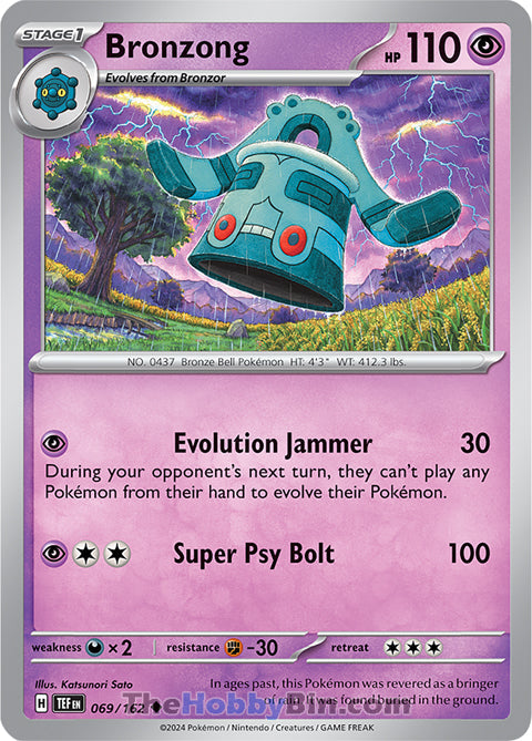 Bronzong #69/162 Uncommon - Temporal Forces Pokemon card