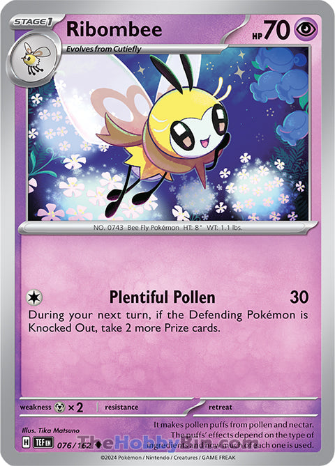 Ribombee #76/162 Uncommon - Temporal Forces Pokemon card