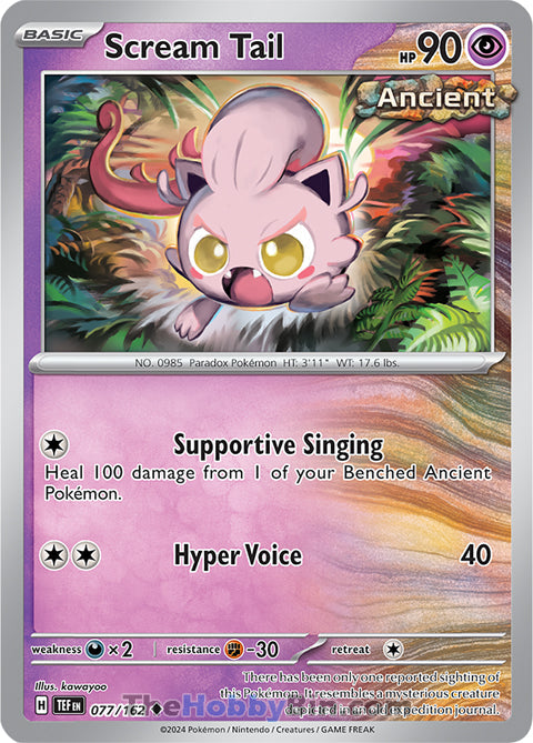 Scream Tail #77/162 Uncommon - Temporal Forces Pokemon card