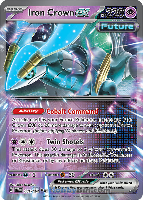 Iron Crown ex #81/162 Double Rare - Temporal Forces Pokemon card