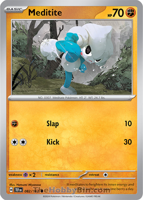 Meditite #82/162 Common - Temporal Forces Pokemon card