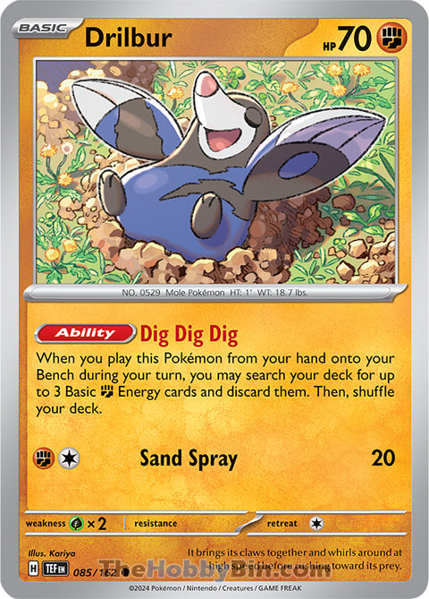Drilbur #85/162 Common - Temporal Forces Pokemon card