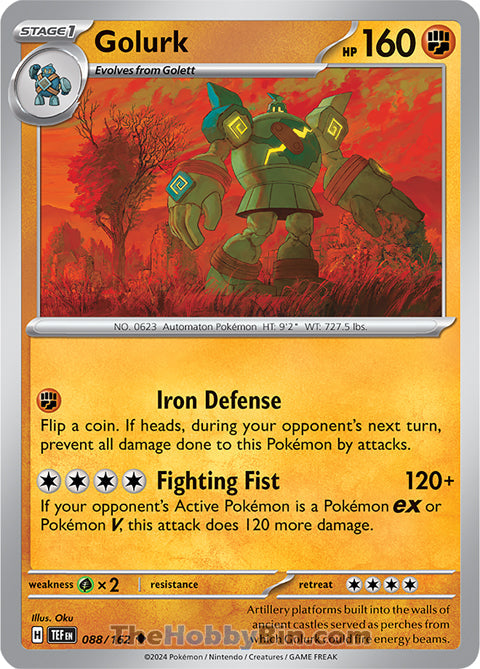 Golurk #88/162 Uncommon - Temporal Forces Pokemon card