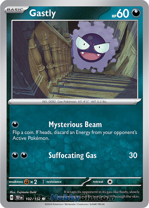 Gastly #102/162 Common - Temporal Forces Pokemon card