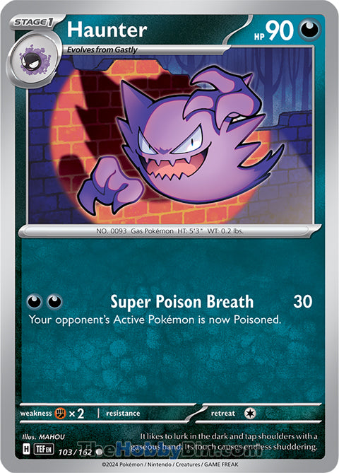 Haunter #103/162 Common - Temporal Forces Pokemon card