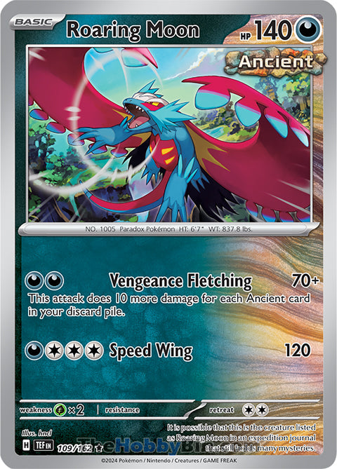 Roaring Moon #109/162 Rare - Temporal Forces Pokemon card