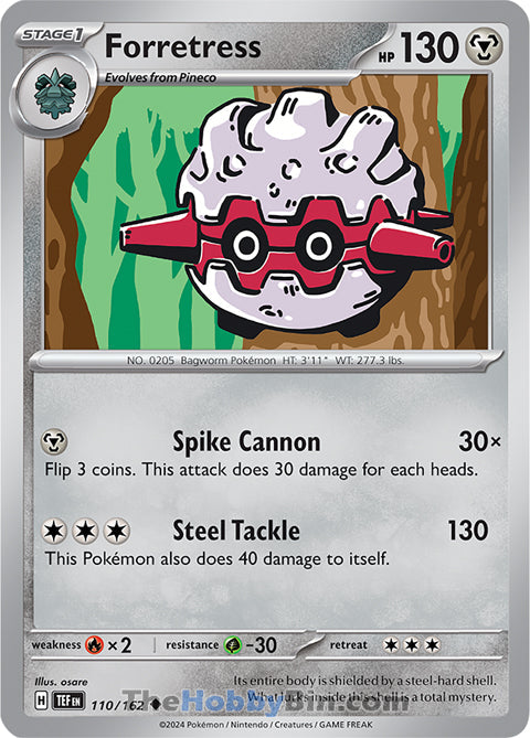 Forretress #110/162 Uncommon - Temporal Forces Pokemon card