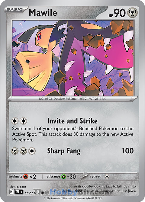 Mawile #112/162 Common - Temporal Forces Pokemon card