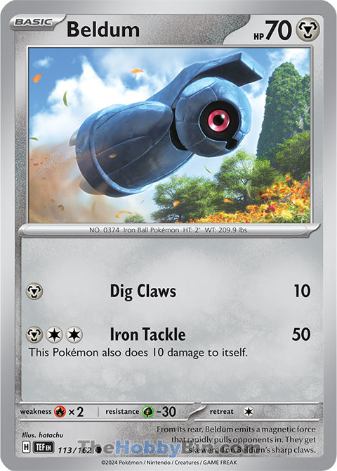 Beldum #113/162 Common - Temporal Forces Pokemon card
