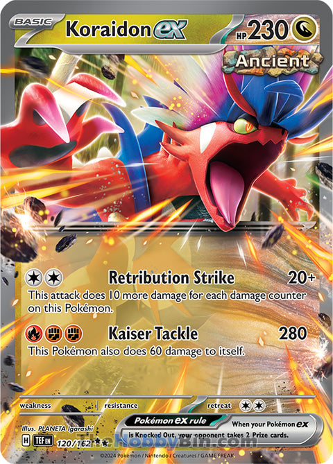 Koraidon ex #120/162 Double Rare - Temporal Forces Pokemon card