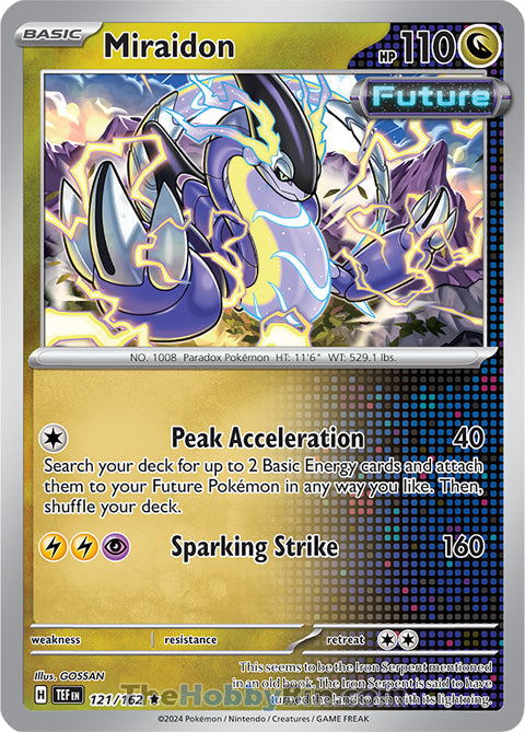 Miraidon #121/162 Rare - Temporal Forces Pokemon card