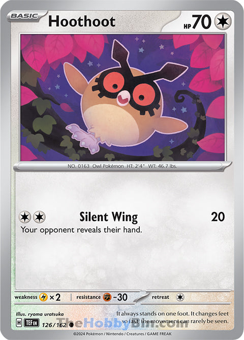 Hoothoot #126/162 Common - Temporal Forces Pokemon card