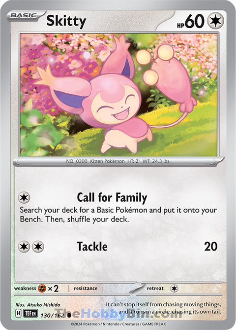 Skitty #130/162 Common - Temporal Forces Pokemon card
