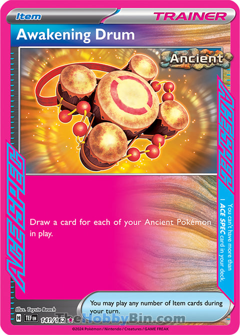 Awakening Drum #141/162 ACE SPEC Rare - Temporal Forces Pokemon card