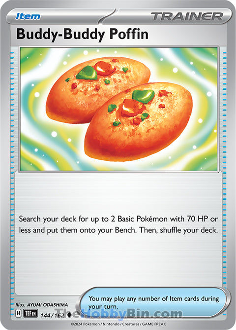 Buddy-Buddy Poffin #144/162 Uncommon - Temporal Forces Pokemon card