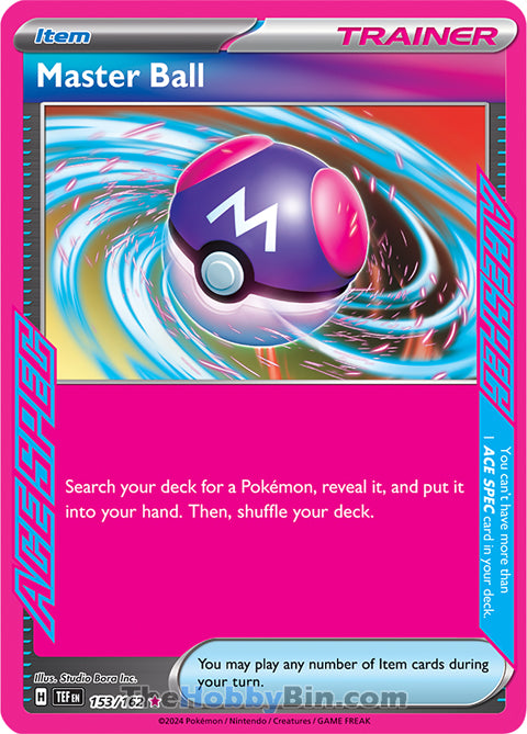 Master Ball #153/162 ACE SPEC Rare - Temporal Forces Pokemon card