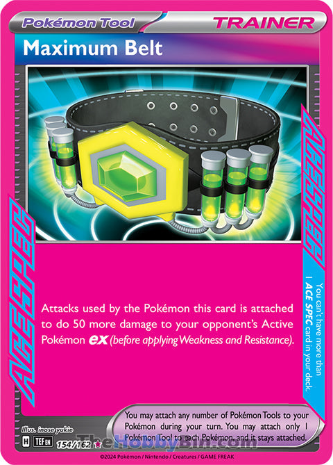Maximum Belt #154/162 ACE SPEC Rare - Temporal Forces Pokemon card