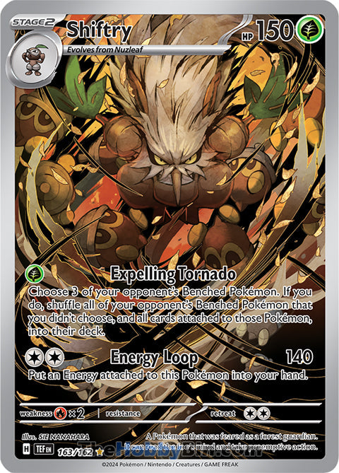 Shiftry #163/162 Illustration Rare - Temporal Forces Pokemon card