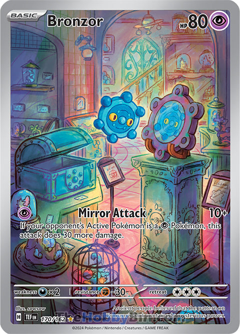 Bronzor #170/162 Illustration Rare - Temporal Forces Pokemon card