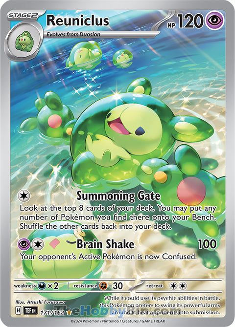 Reuniclus #171/162 Illustration Rare - Temporal Forces Pokemon card
