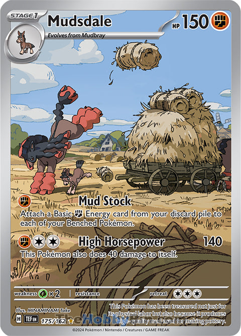 Mudsdale #175/162 Illustration Rare - Temporal Forces Pokemon card