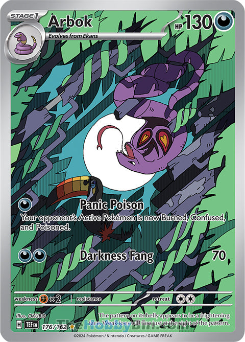 Arbok #176/162 Illustration Rare - Temporal Forces Pokemon card