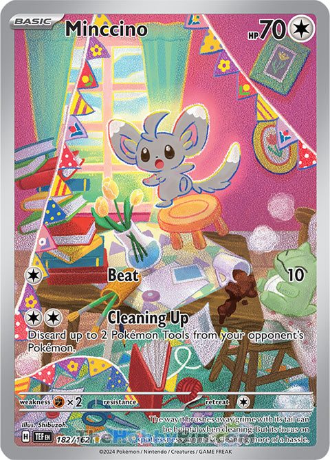 Minccino #182/162 Illustration Rare - Temporal Forces Pokemon card