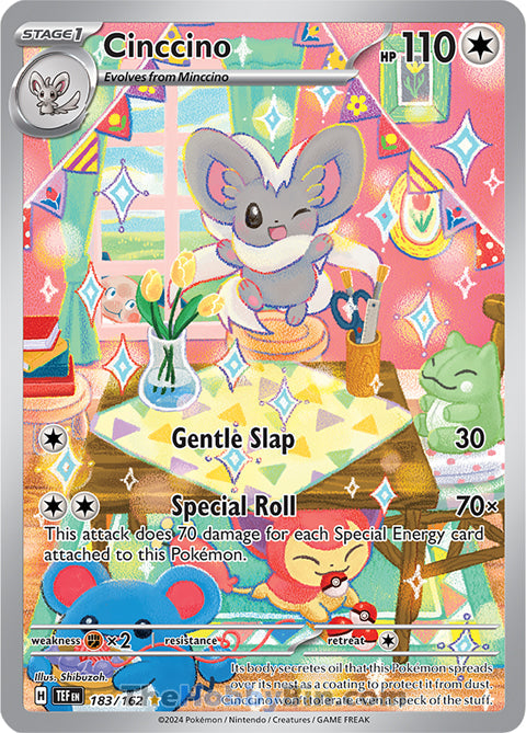 Cinccino #183/162 Illustration Rare - Temporal Forces Pokemon card