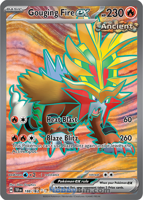 Gouging Fire ex #188/162 Ultra Rare - Temporal Forces Pokemon card