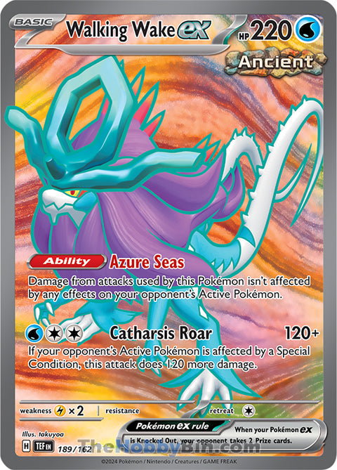Walking Wake ex #189/162 Ultra Rare - Temporal Forces Pokemon card