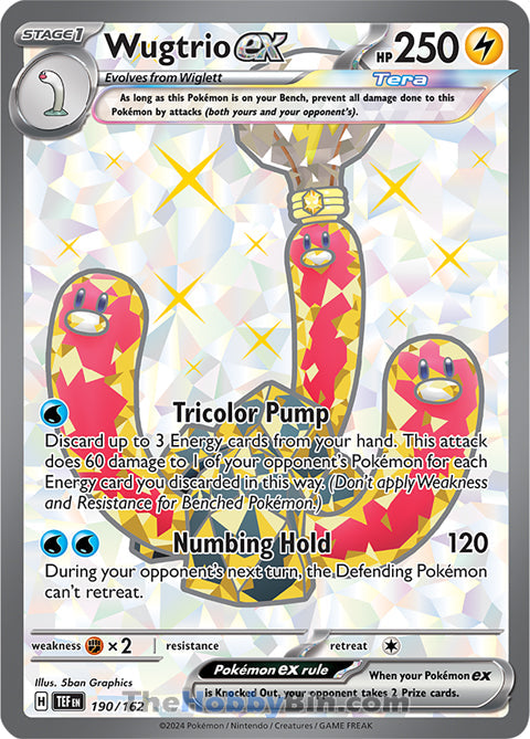 Wugtrio ex #190/162 Ultra Rare - Temporal Forces Pokemon card