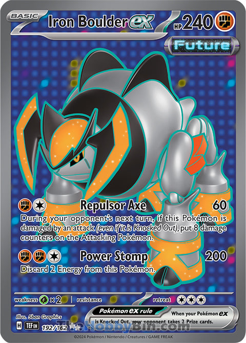 Iron Boulder ex #192/162 Ultra Rare - Temporal Forces Pokemon card