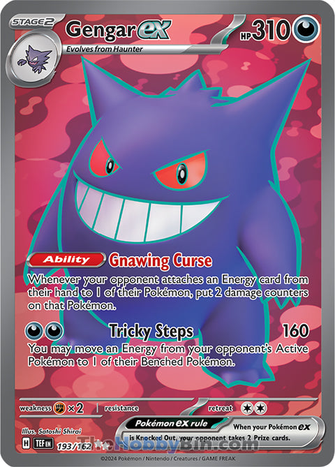 Gengar ex #193/162 Ultra Rare - Temporal Forces Pokemon card