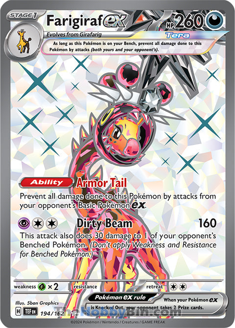 Farigiraf ex #194/162 Ultra Rare - Temporal Forces Pokemon card