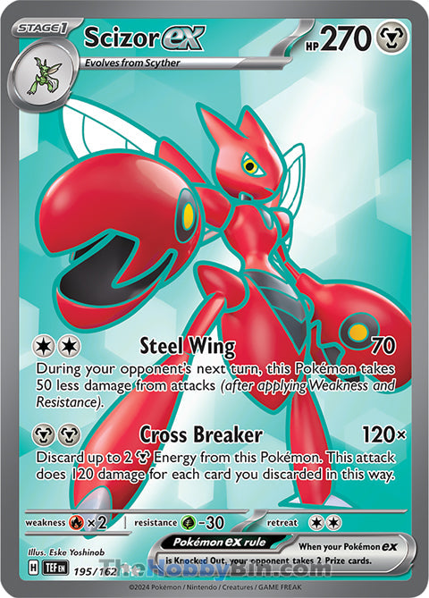 Scizor ex #195/162 Ultra Rare - Temporal Forces Pokemon card
