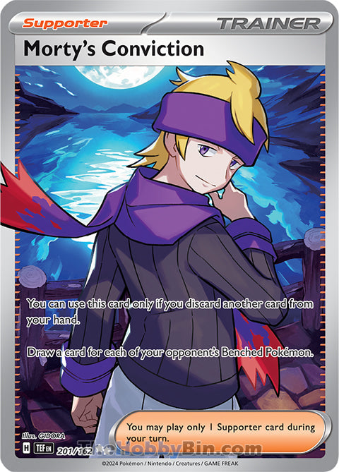 Morty's Conviction #201/162 Ultra Rare - Temporal Forces Pokemon card