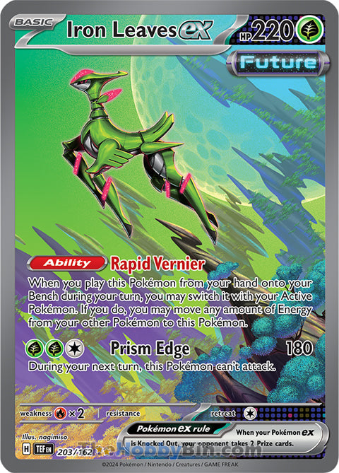 Iron Leaves ex #203/162 Special Illustration Rare - Temporal Forces Pokemon card
