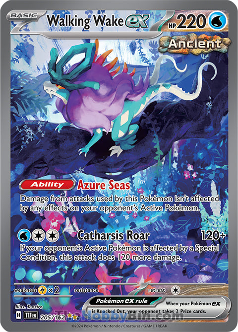Walking Wake ex #205/162 Special Illustration Rare - Temporal Forces Pokemon card