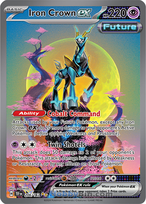 Iron Crown ex #206/162 Special Illustration Rare - Temporal Forces Pokemon card